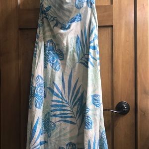 Strapless floral dress